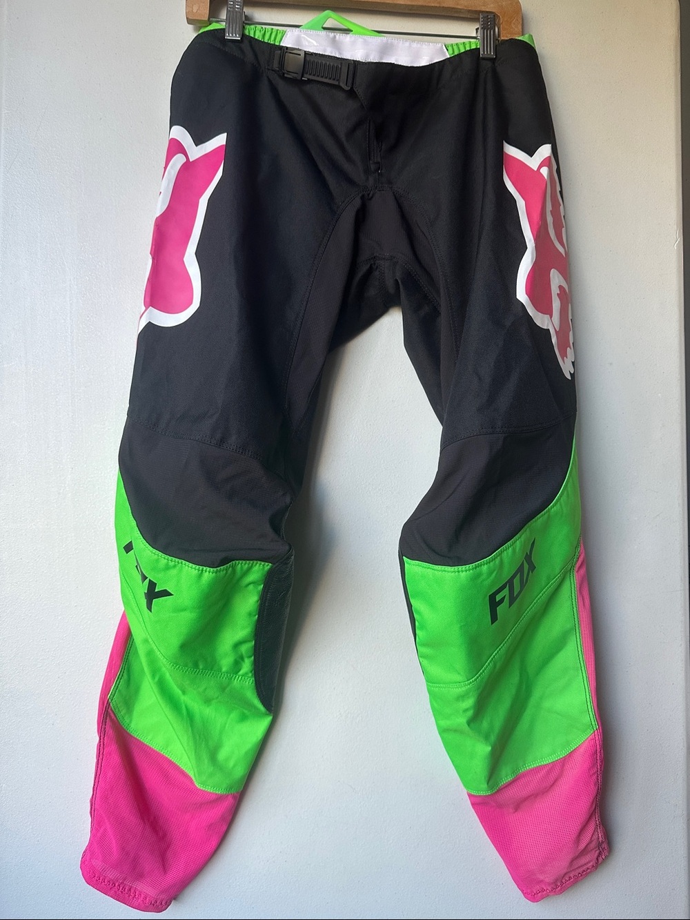 Fox Black, Green & Pink Women's Motocross Pants